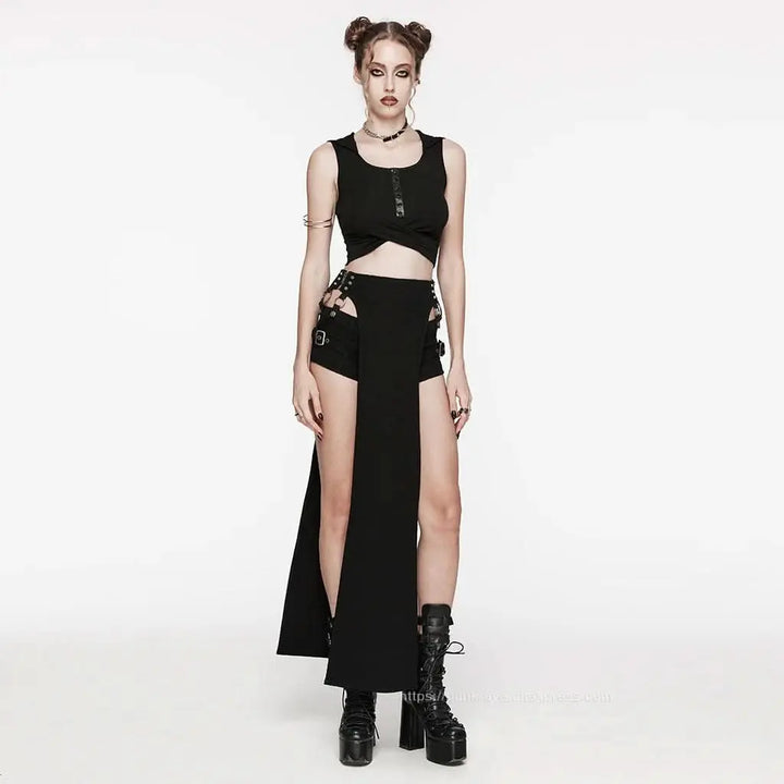 Punk Rave Tanktop kombiniert zu Gothic Streetwear