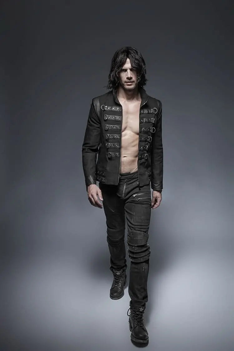 Gothic Punk Jeans kombiniert mit hohen Lederboots