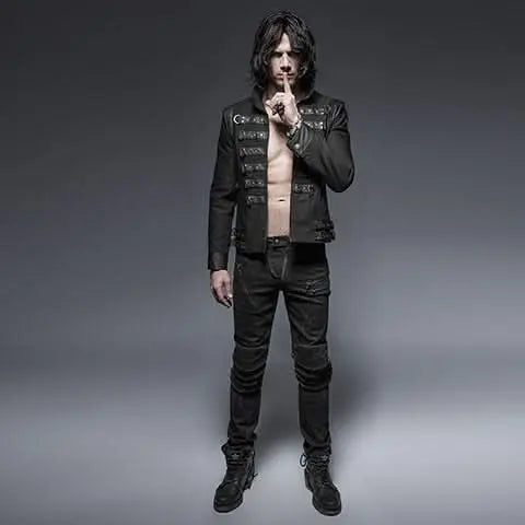 Punk-Style Outfit mit Gothic Denim Hose und Boots