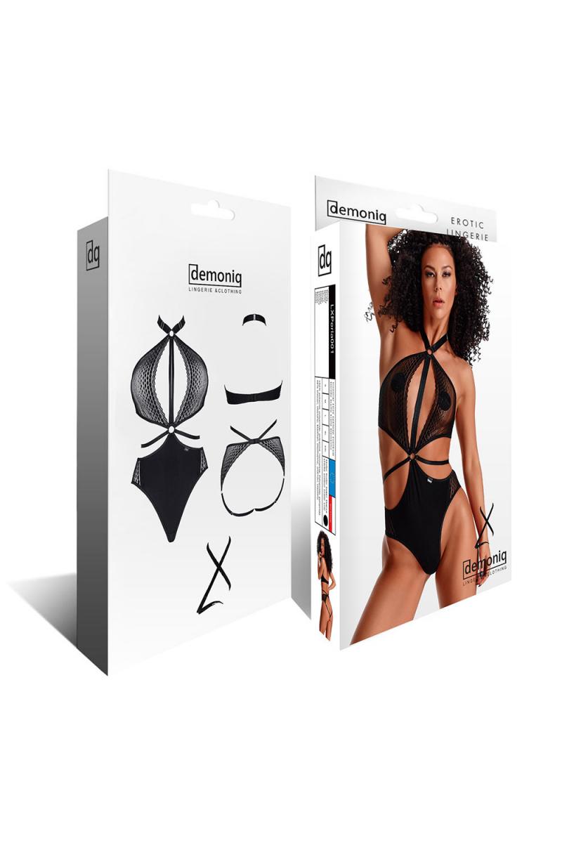 schwarzer Body ouvert LXPerla001 - XXL-8