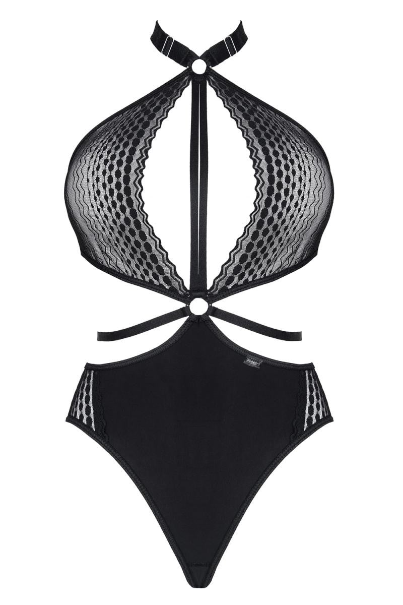 schwarzer Body ouvert LXPerla001 - XXL-0