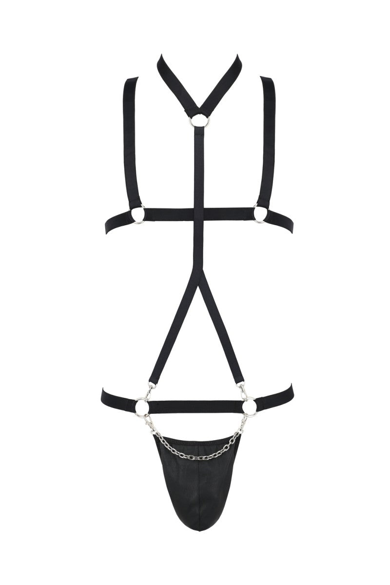 schwarzes Harness Set 039 - 2XL/3XL-0