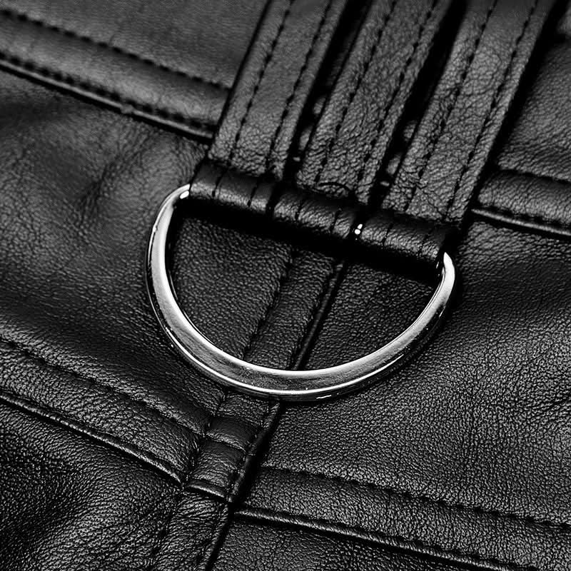 Heavy Metal Leather Pants – Punk Rave Rockhose für rebellische Männer in Lack-Optik