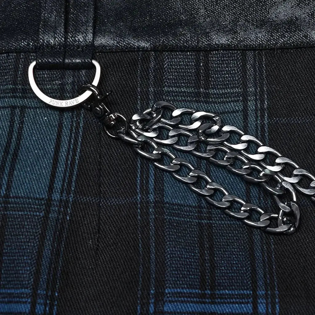 Punk-Metallakzente an Kilt und Sporran im Detail