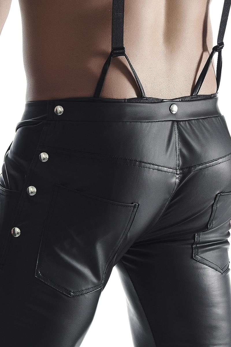 Kinky Herren Bermuda mit seitlicher Schnürung und glänzendem Finish