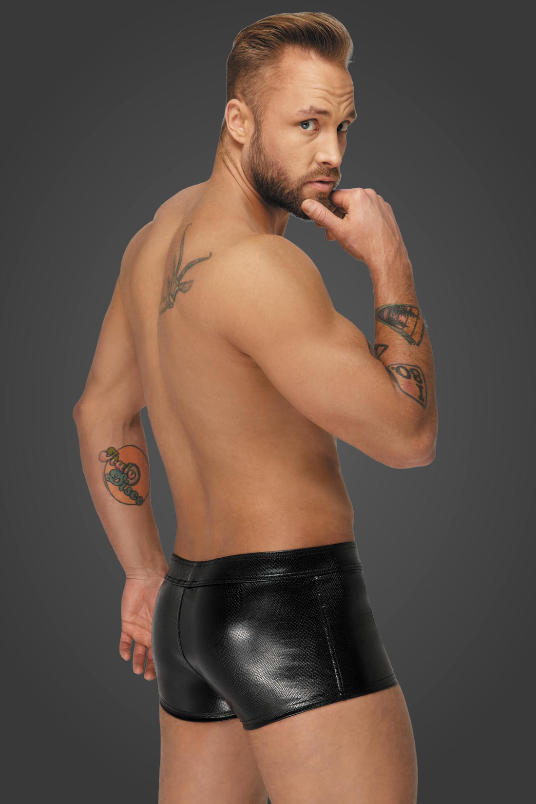 Snake wetlook Shorts H069 - 3XL-3
