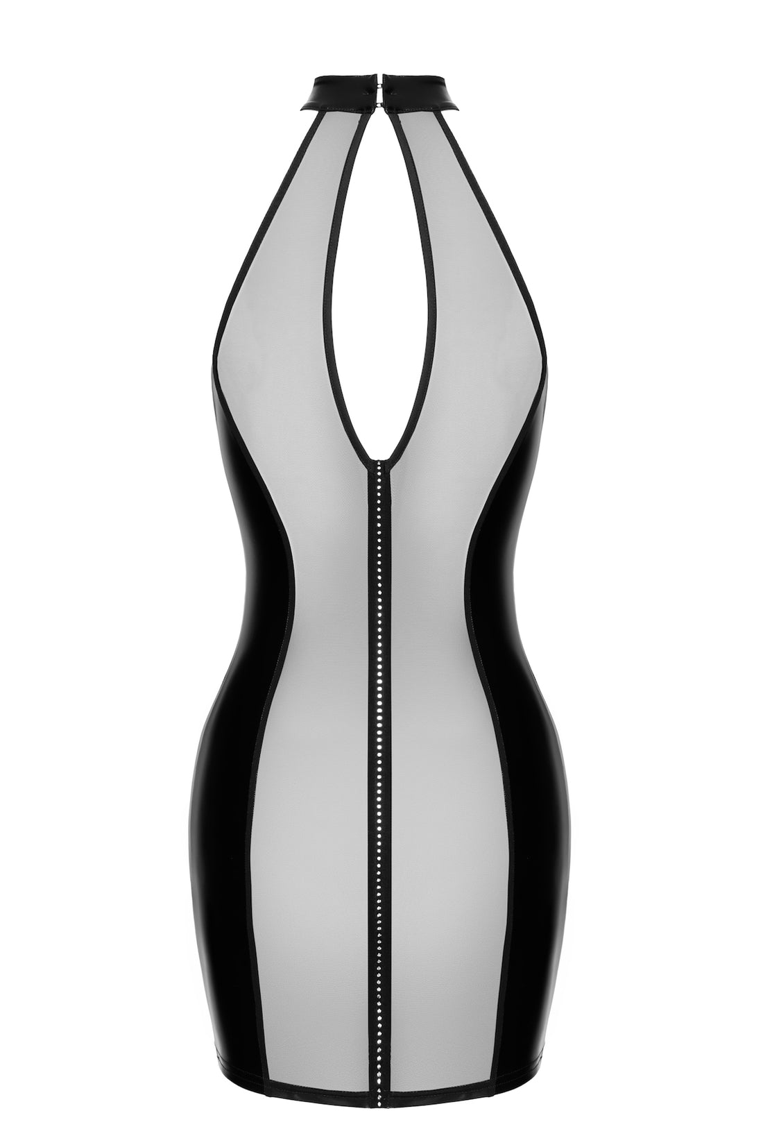 F370 Luxuria Crystal Sheer Minikleid - 3XL