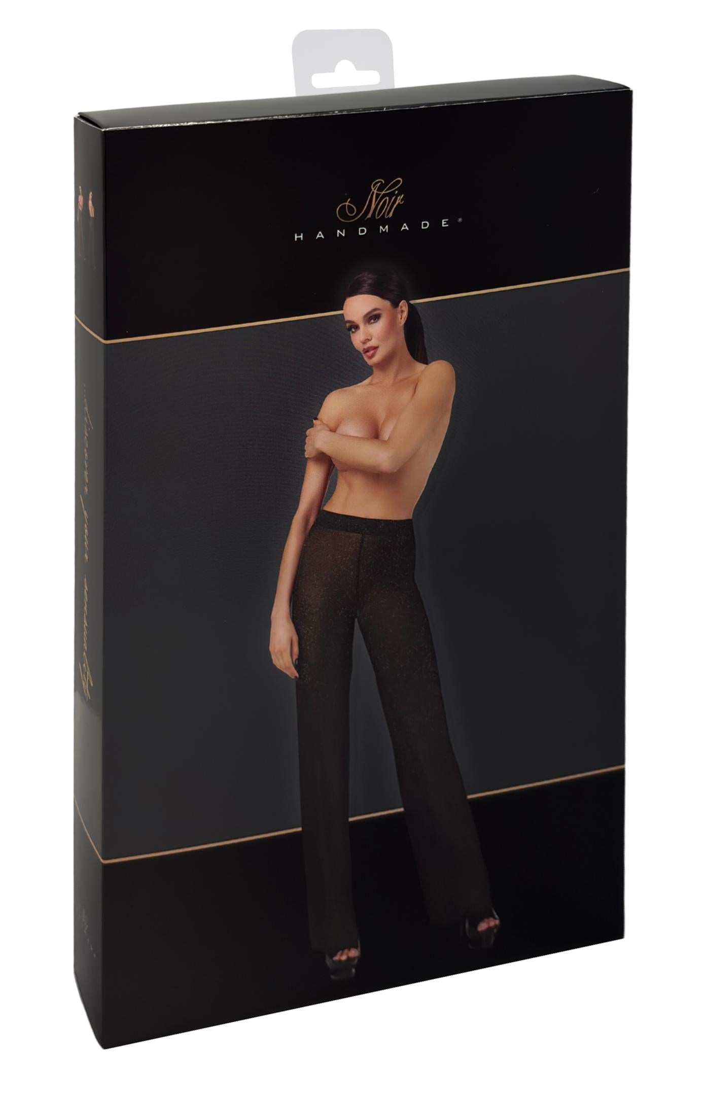 F374 Onyx Sheer Palazzo Hose - 3XL-8