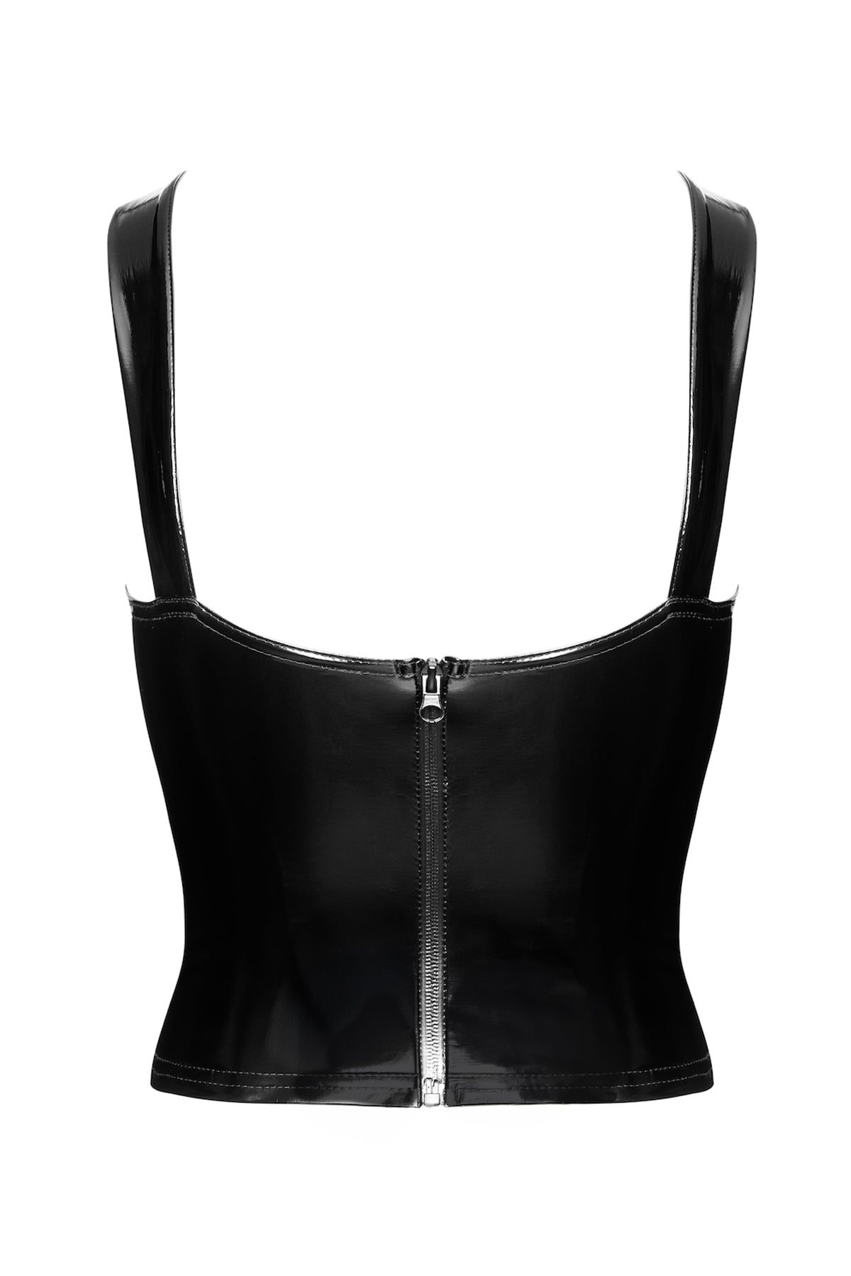 F379 Dominae Frontbind PVC corset top - 3XL-1