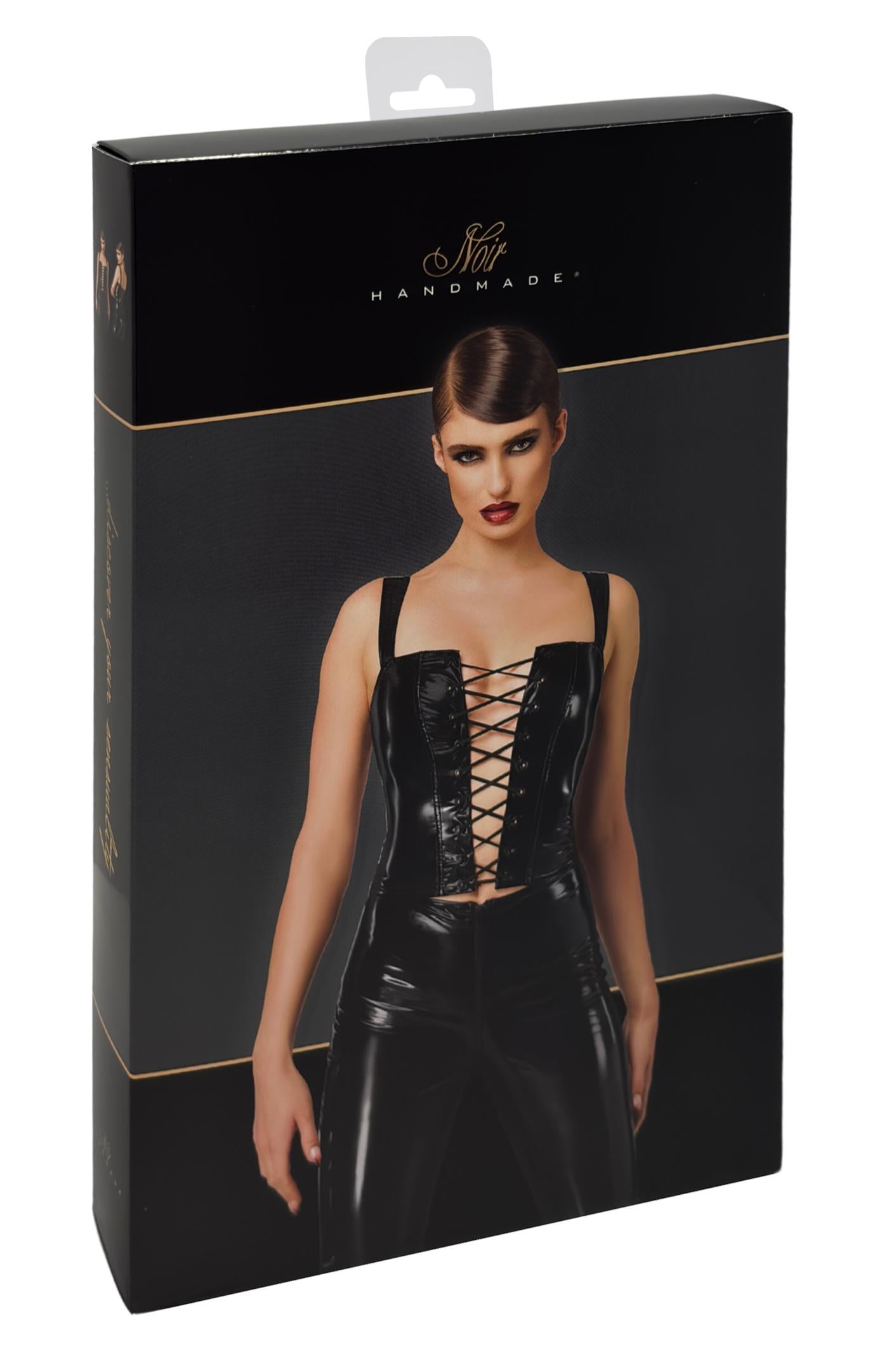 F379 Dominae Frontbind PVC corset top - 3XL-7