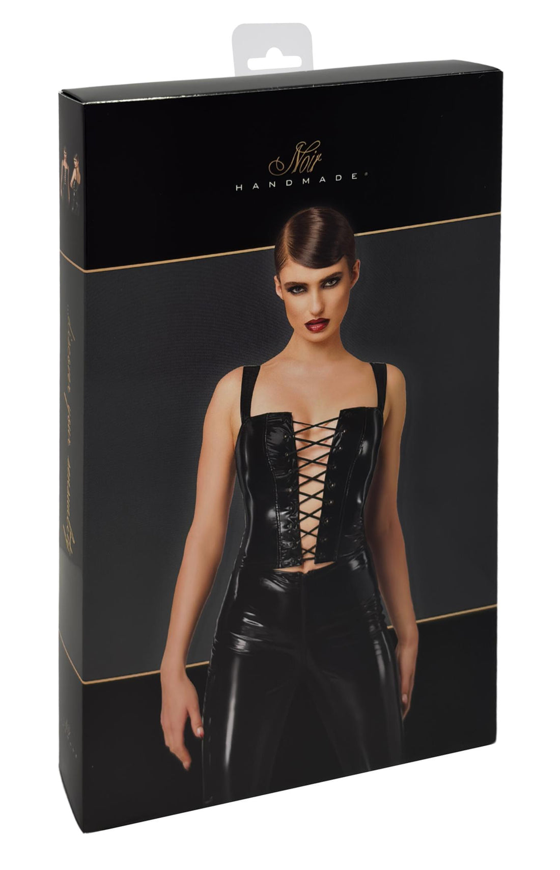 F379 Dominae Frontbind PVC corset top - 3XL-7