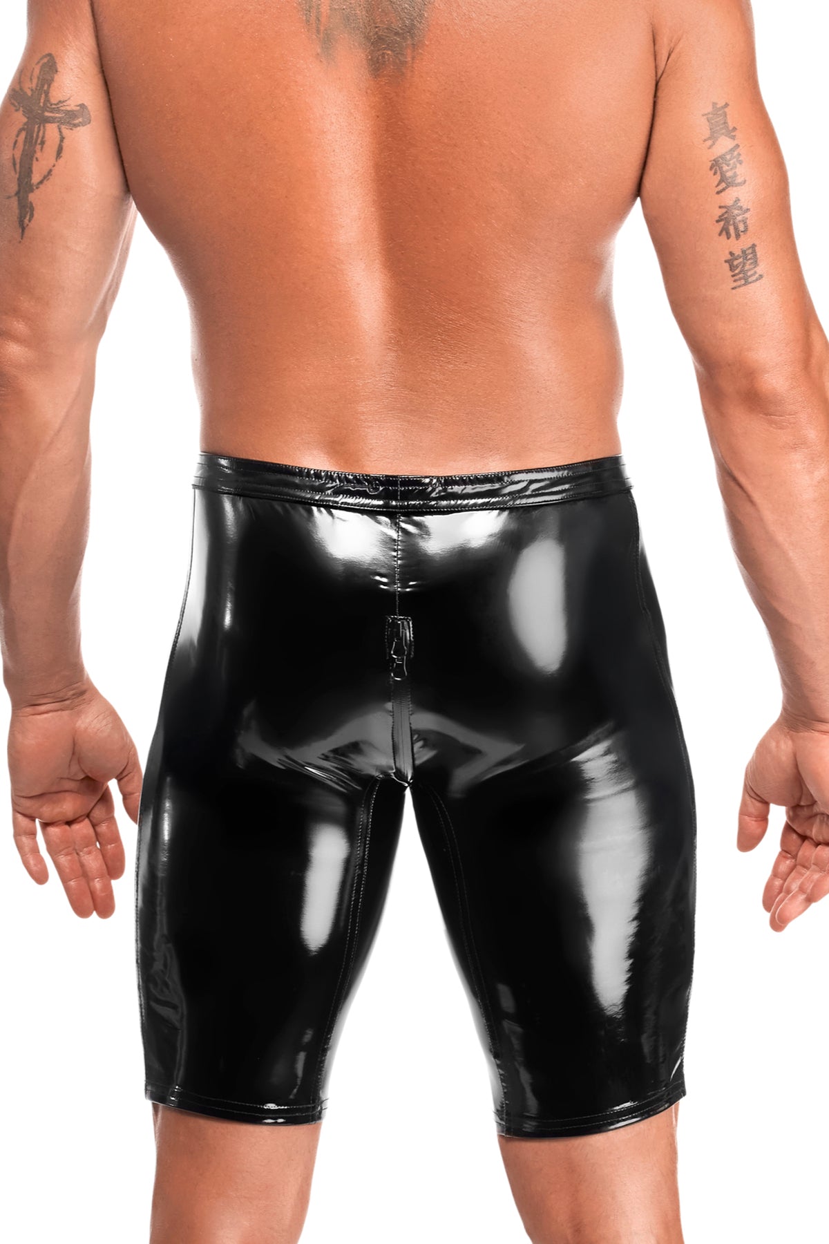 schwarze Lack Shorts Voltage H094 - 3XL-3