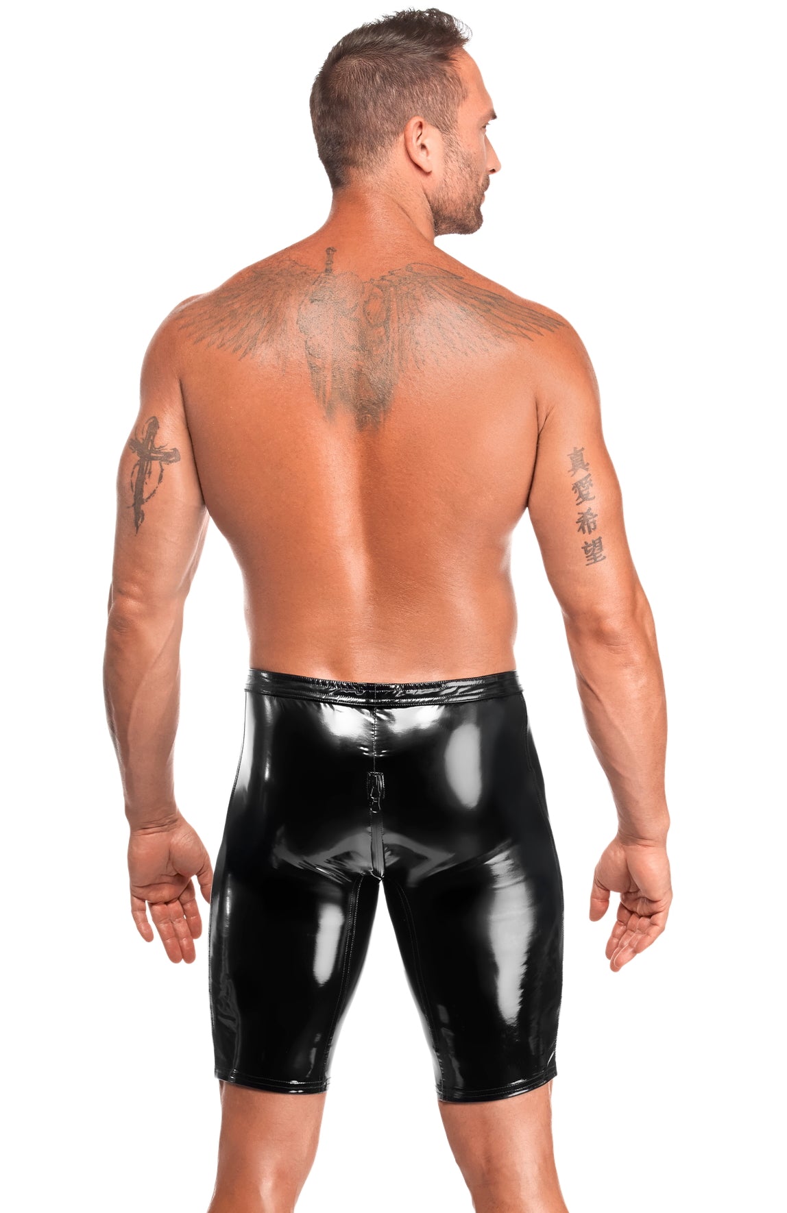 schwarze Lack Shorts Voltage H094 - 3XL-5