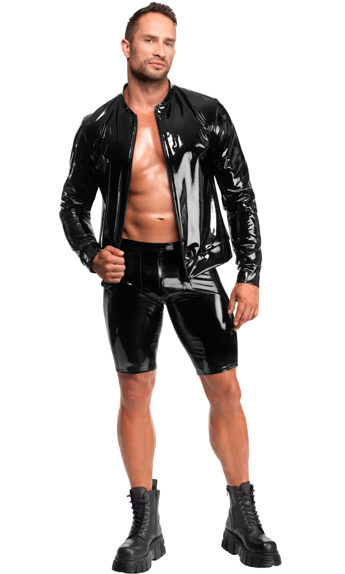 schwarze Lack Shorts Voltage H094 - 3XL-6