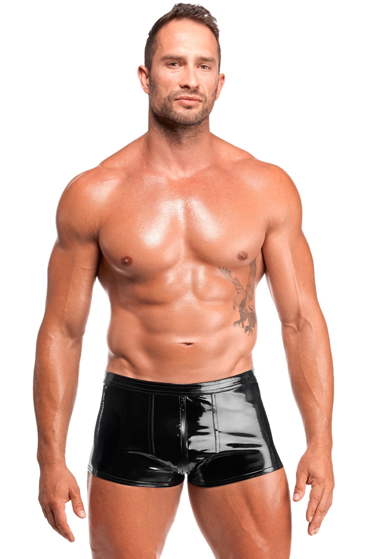 schwarze Lack Shorts Voltage H095 - 3XL-2