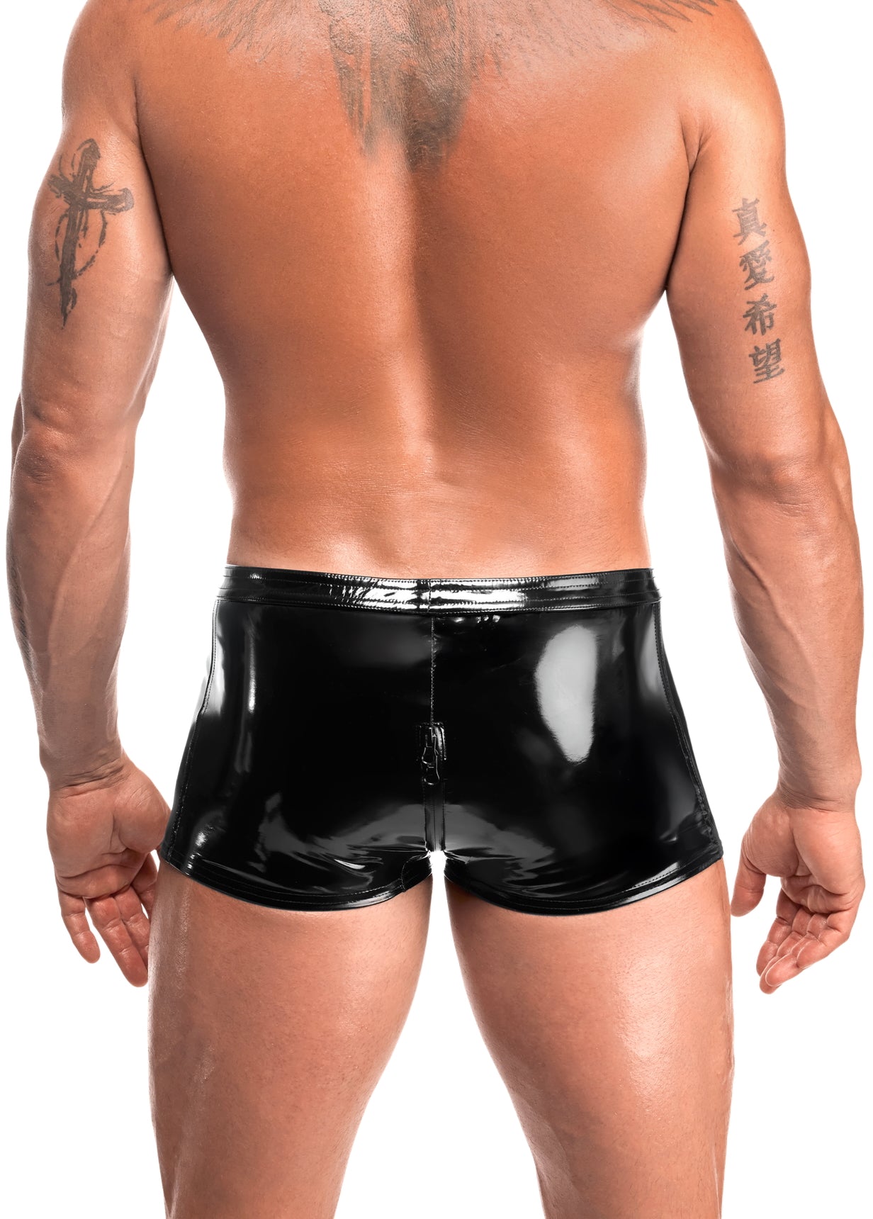 schwarze Lack Shorts Voltage H095 - 3XL-5