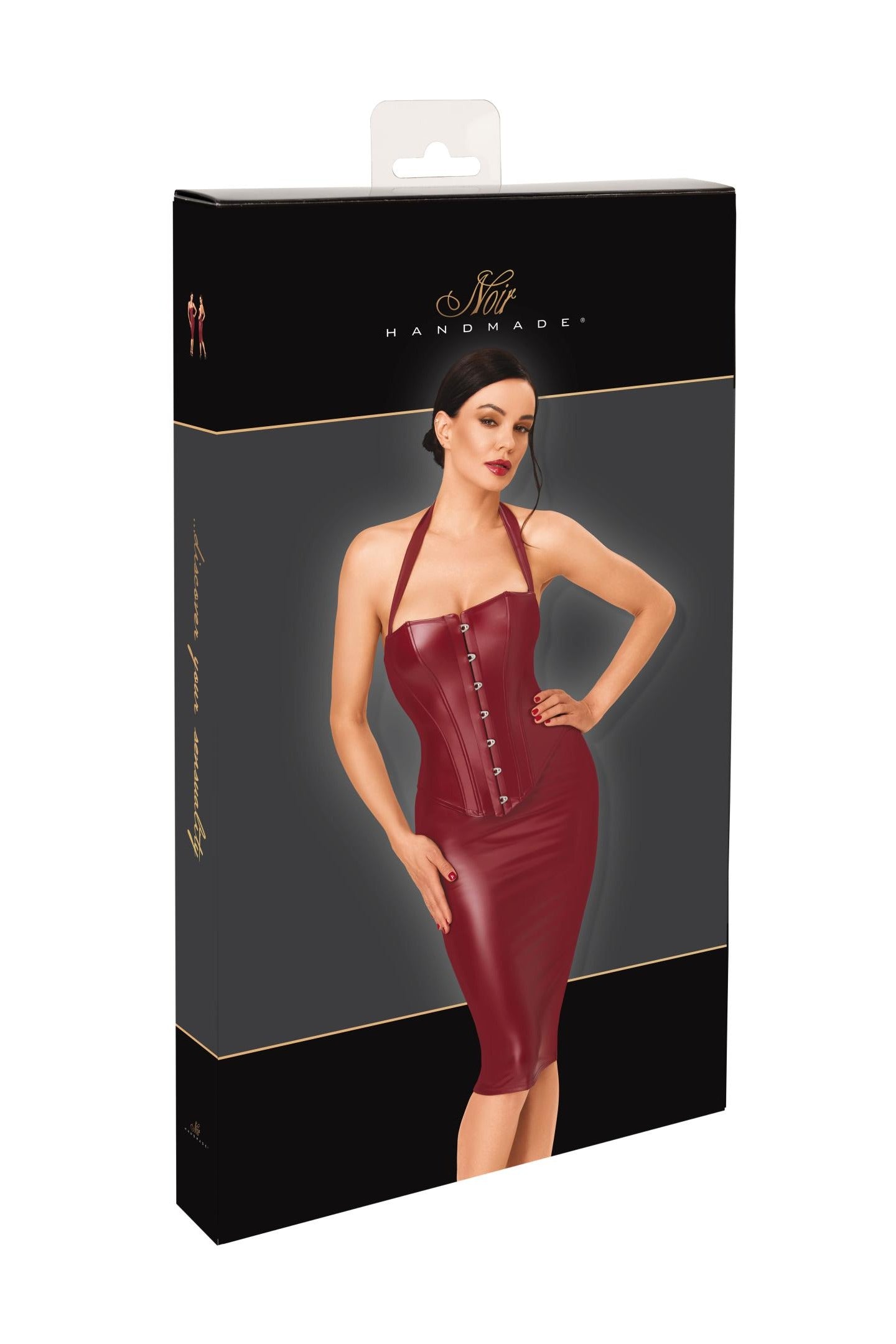 F396 Dark Romance Corset Midi Dress - 3XL