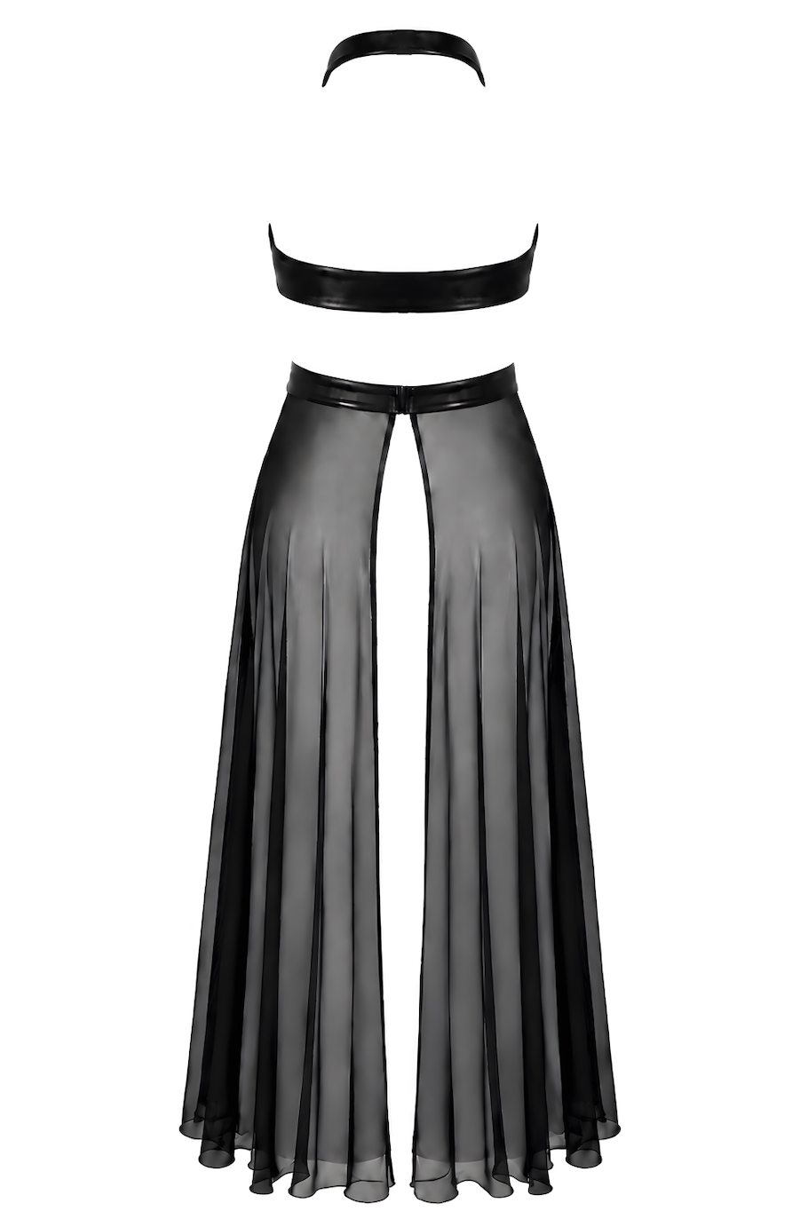F412 Do not Disturb Crossover Halter Maxi Kleid - 3XL
