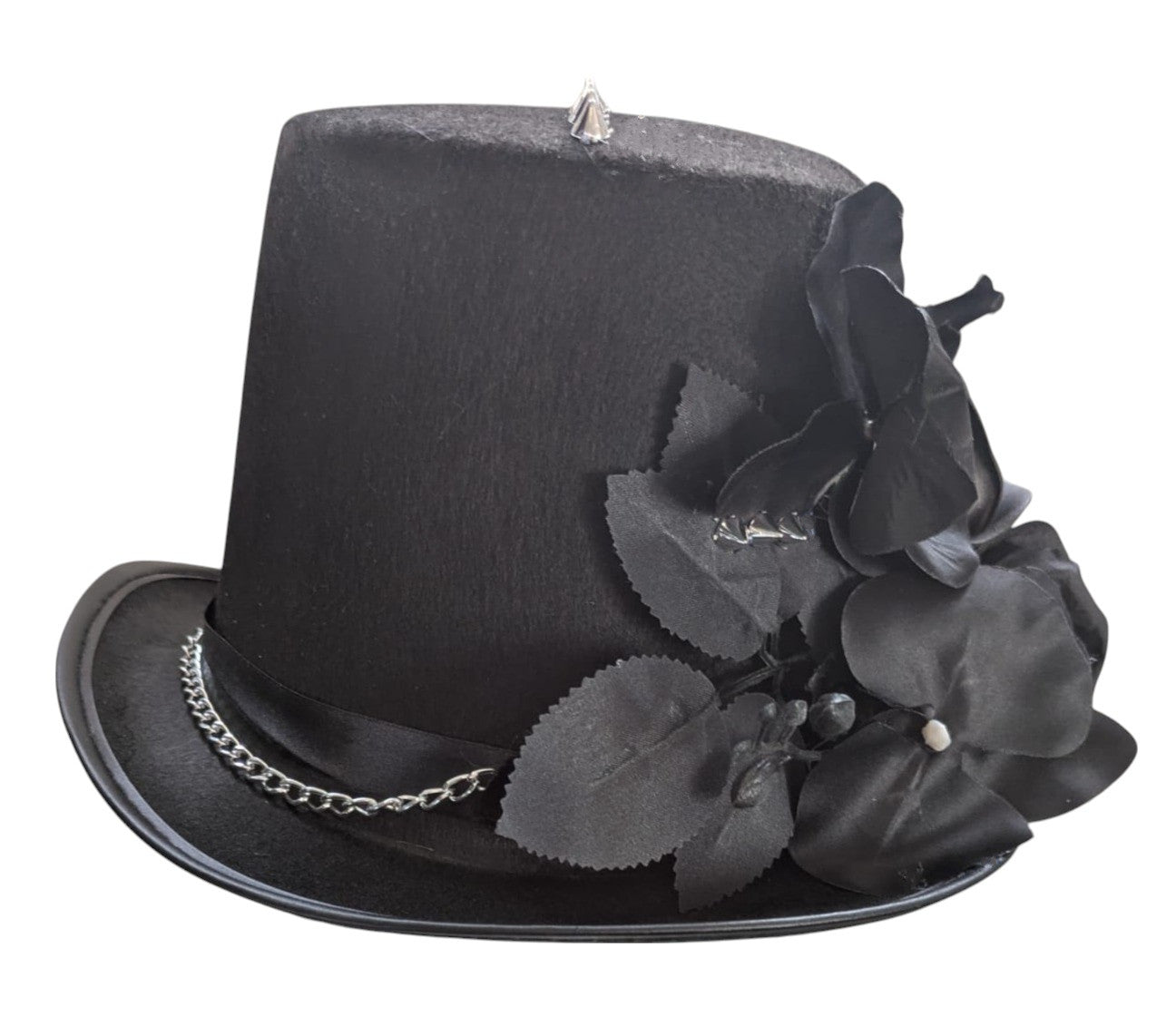 Gothic-Partnerlook mit Zylinder „Shadow Horns“ und Fascinator „Midnight Horns“ – perfekt für zwei