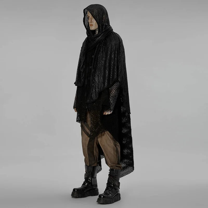 Halbtransparenter Cape-Umhang von Punk Rave im Dystopie-Look