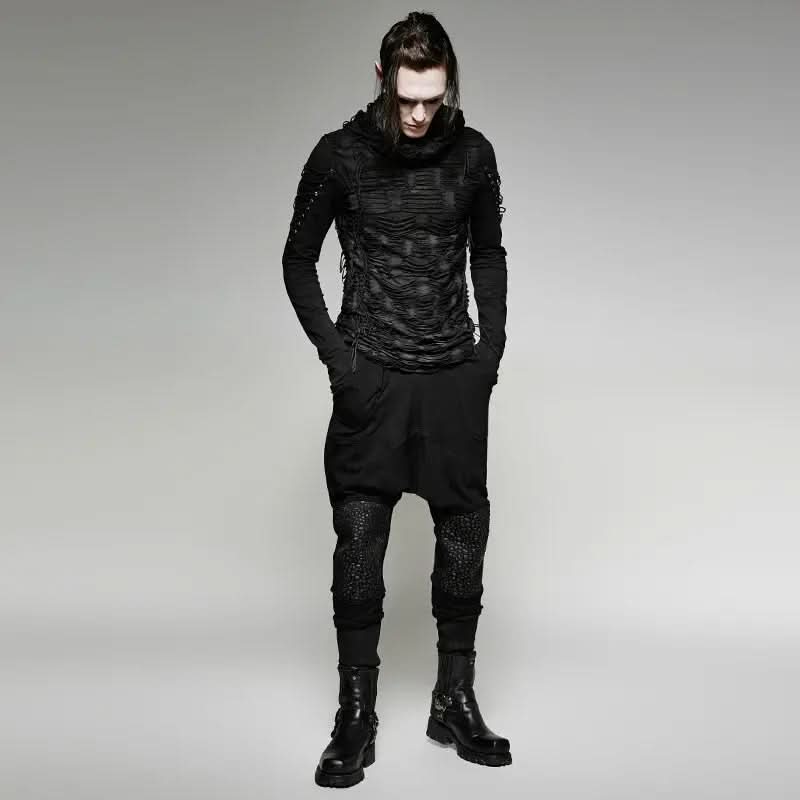 Styling-Beispiel: Punk Rave Hoodie Borderline mit schwarzer Jeans