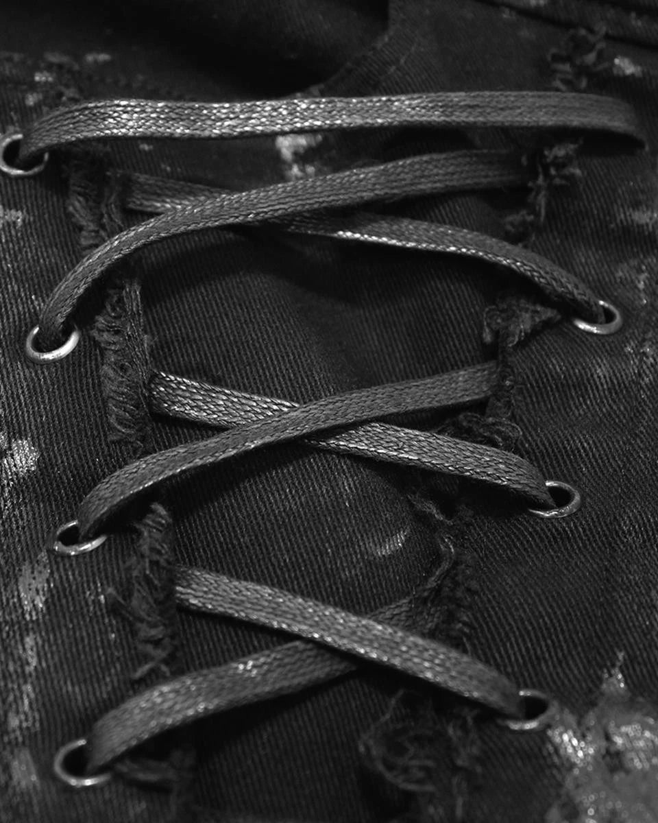 Mikroelastischer Distressed Stoff der Punk Rave Cargo Hose