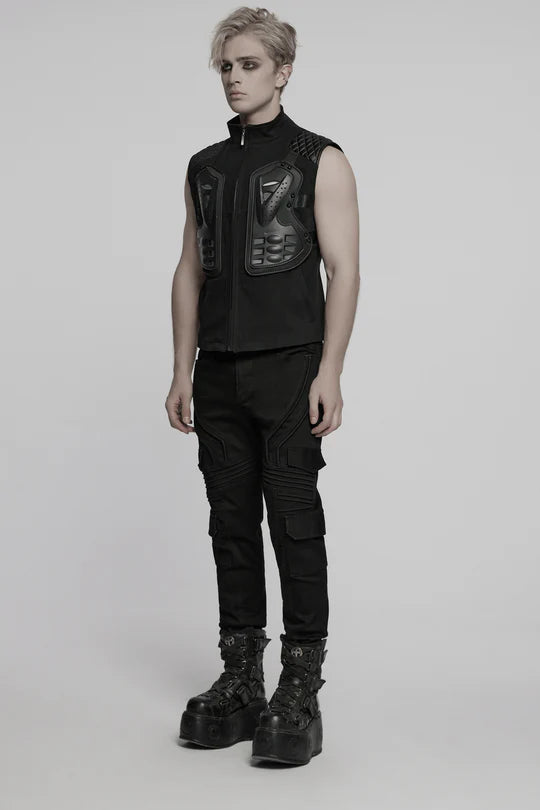 Seitliche Ansicht der futuristischen Punk Rave Cyberpunk-Weste