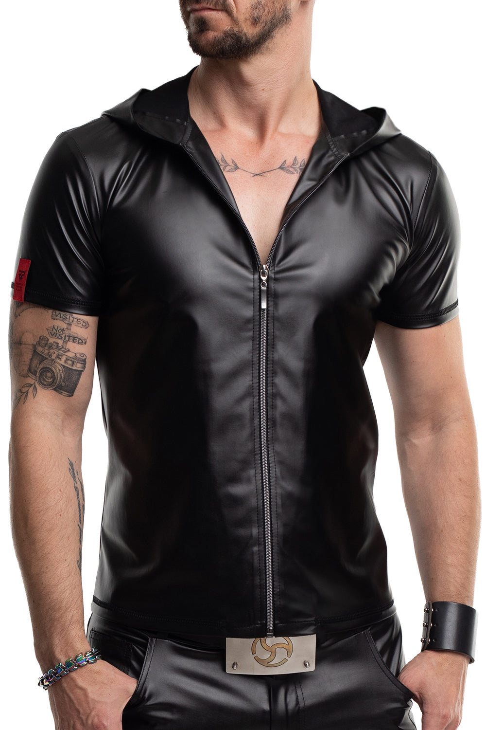 Herren Kapuzen T-Shirt RMEttore001 schwarz - 2XL-2