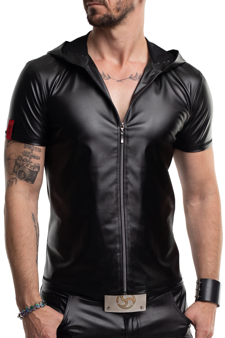 Herren Kapuzen T-Shirt RMEttore001 schwarz - 2XL-2