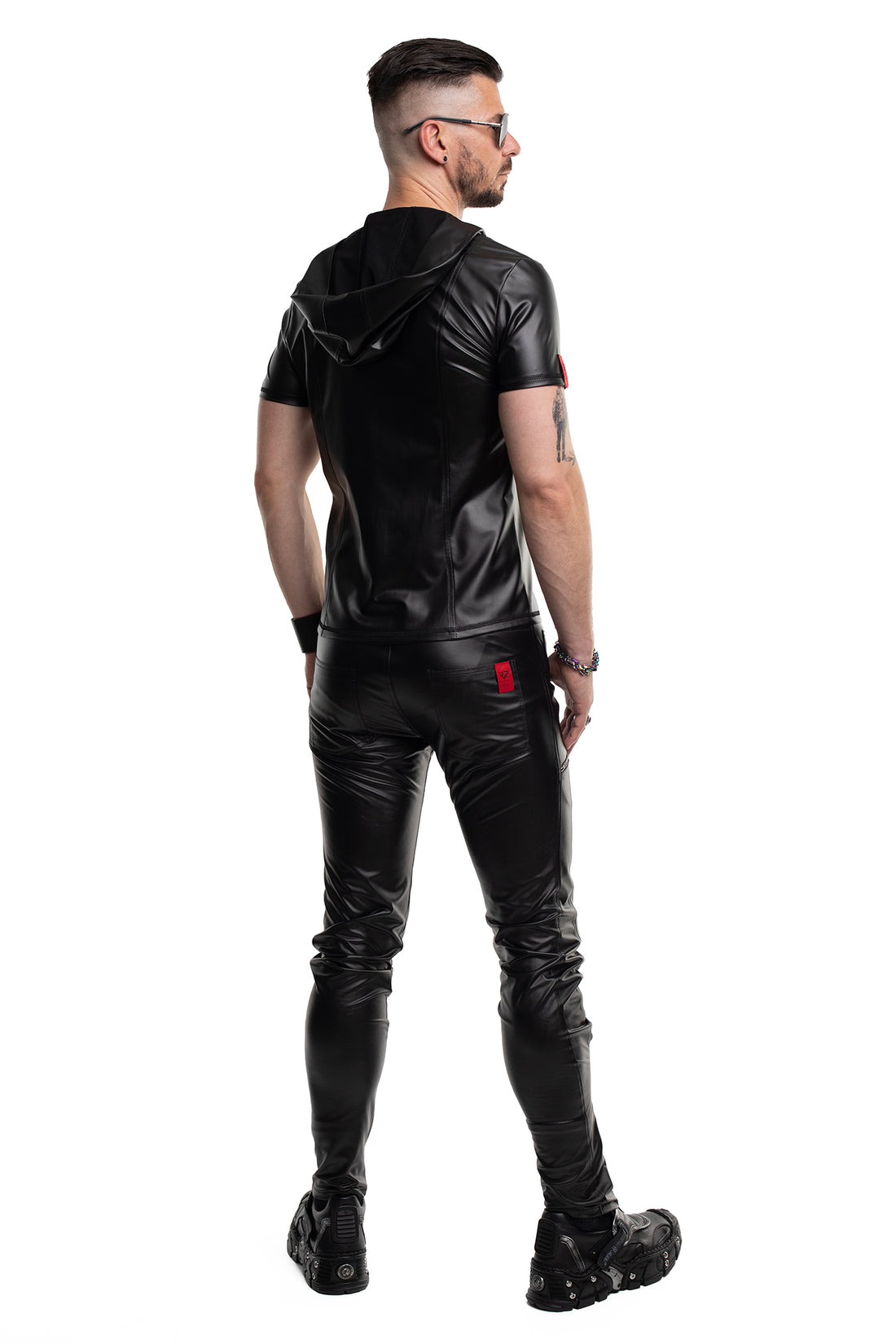 Herren Kapuzen T-Shirt RMEttore001 schwarz - 2XL-6