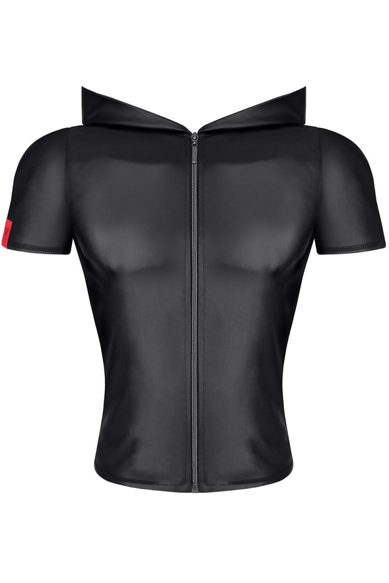 Herren Kapuzen T-Shirt RMEttore001 schwarz - 2XL-0