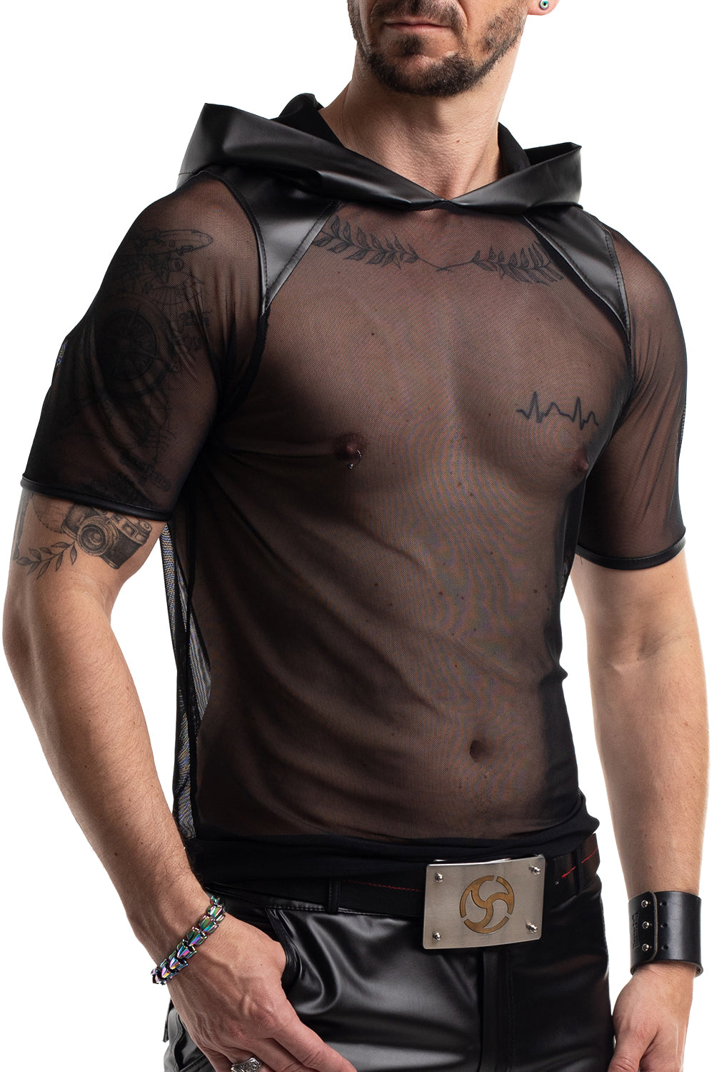 Herren Kaputzen T-Shirt RMTito001 schwarz - 2XL-2
