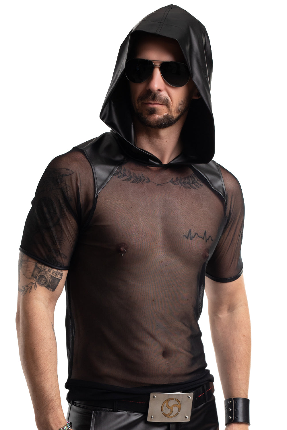 Herren Kaputzen T-Shirt RMTito001 schwarz - 2XL-4