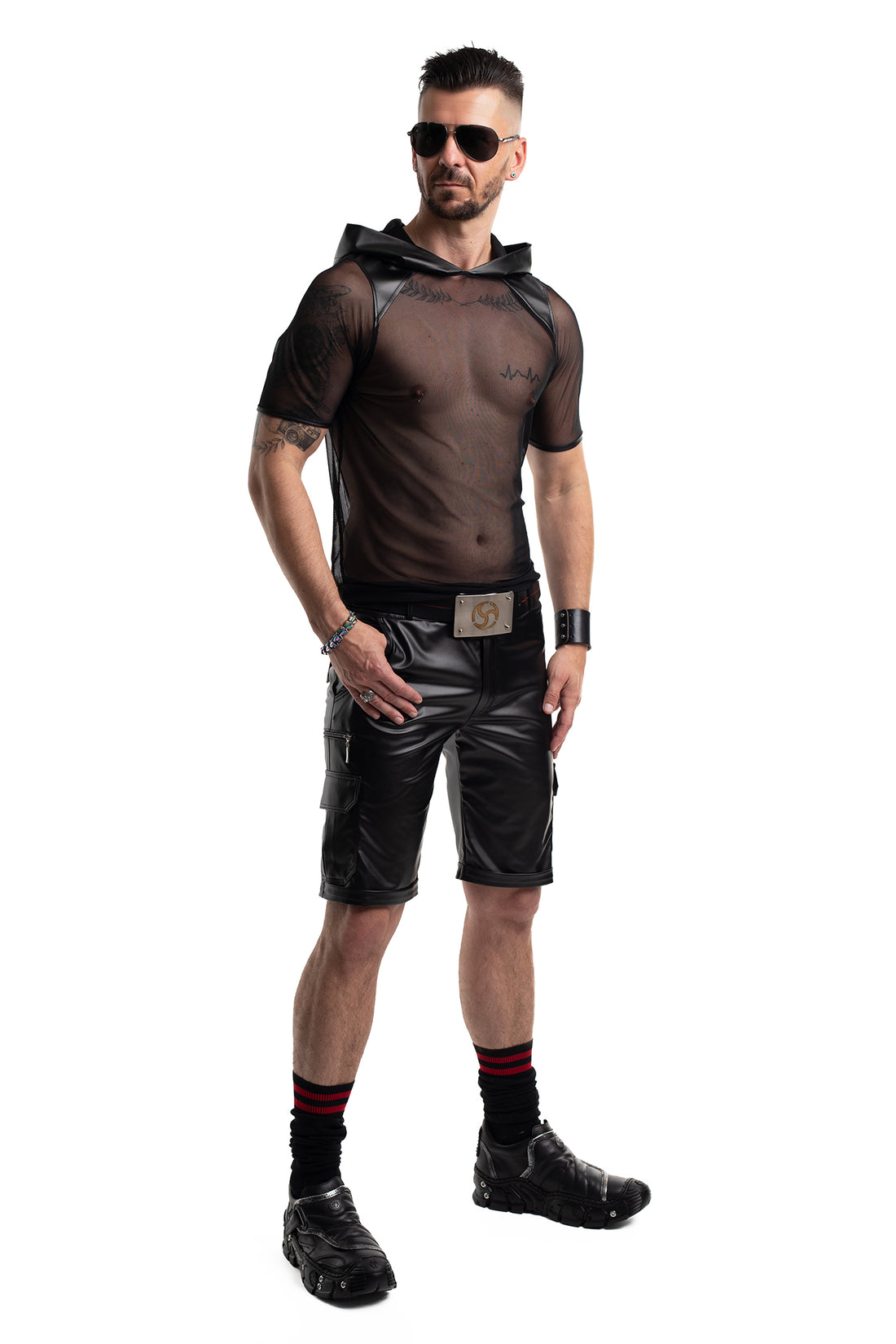 Herren Kaputzen T-Shirt RMTito001 schwarz - 2XL-5
