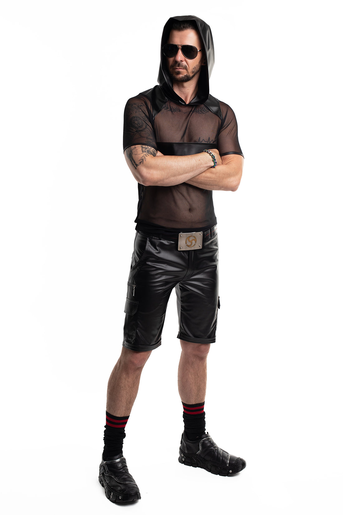 Herren Kaputzen T-Shirt RMIvo001 schwarz - 2XL-7