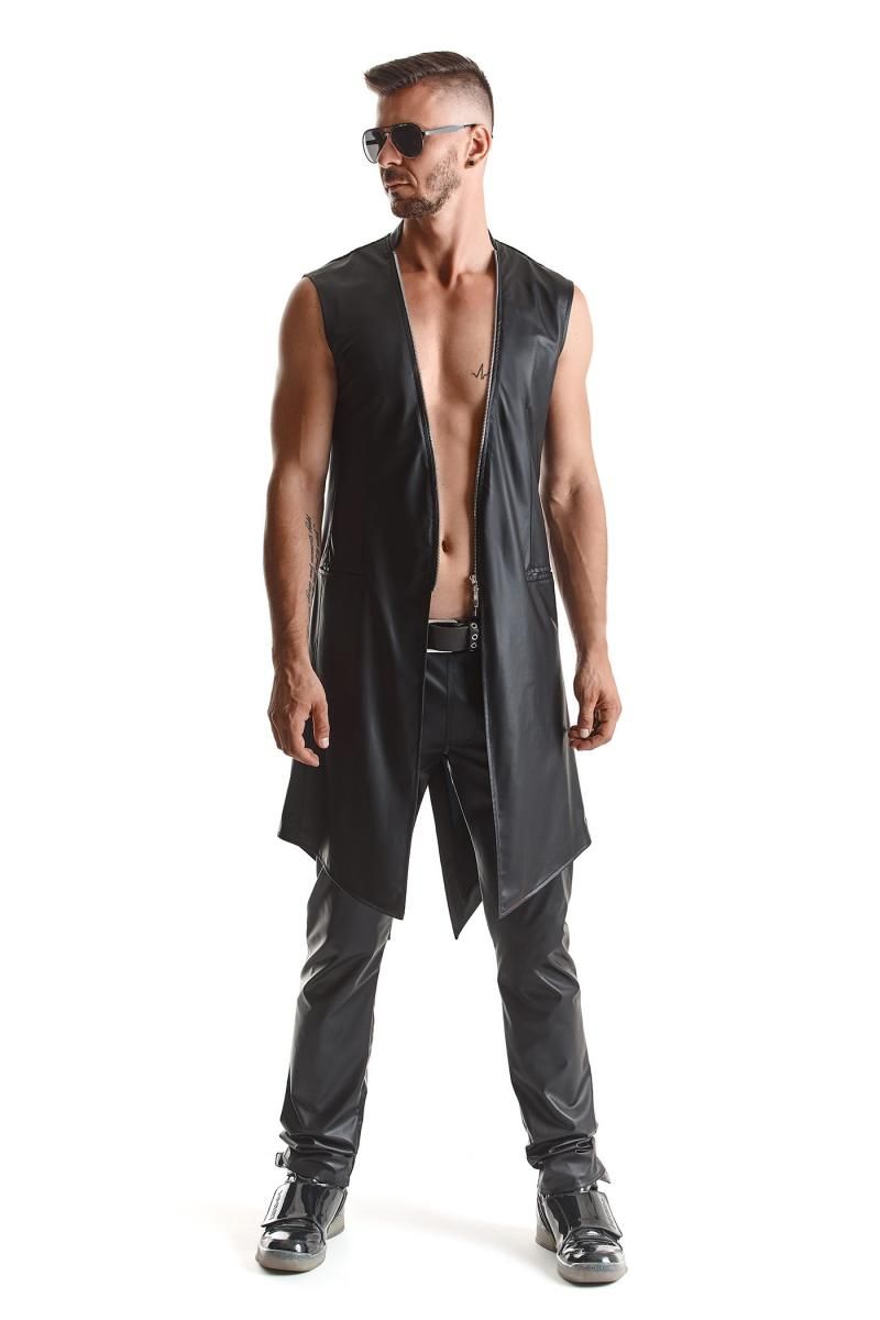 halblanger Herren Mantel RMMarco001 schwarz - XXL-5