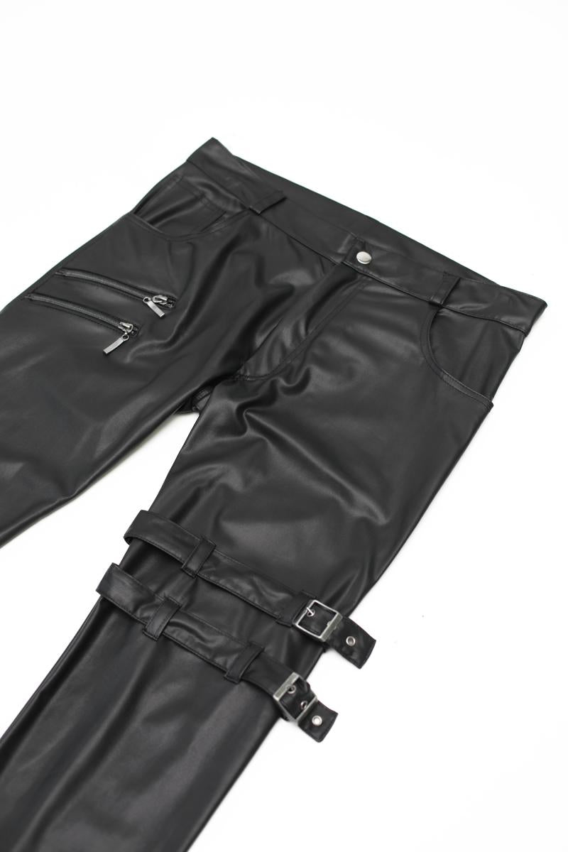 Bondage Hose mit Reißverschlüssen & Schnallen-8