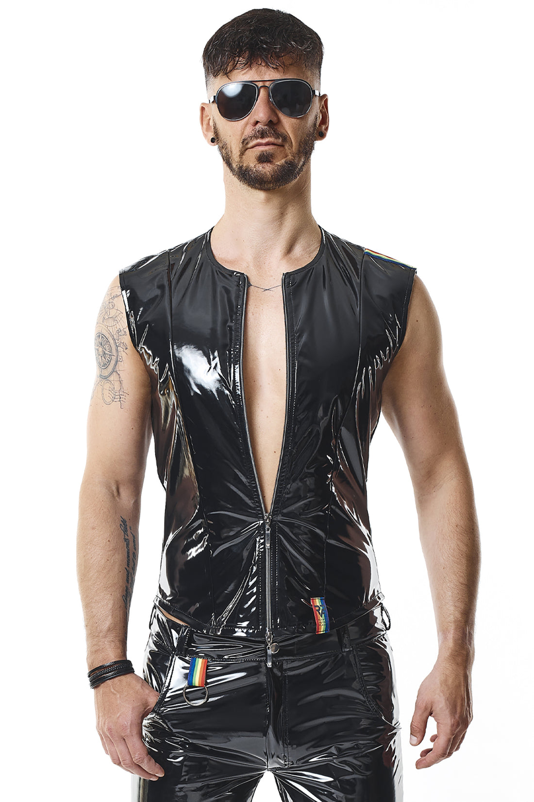 PVC Herren Weste RMTaddeoRBW schwarz - 2XL-7