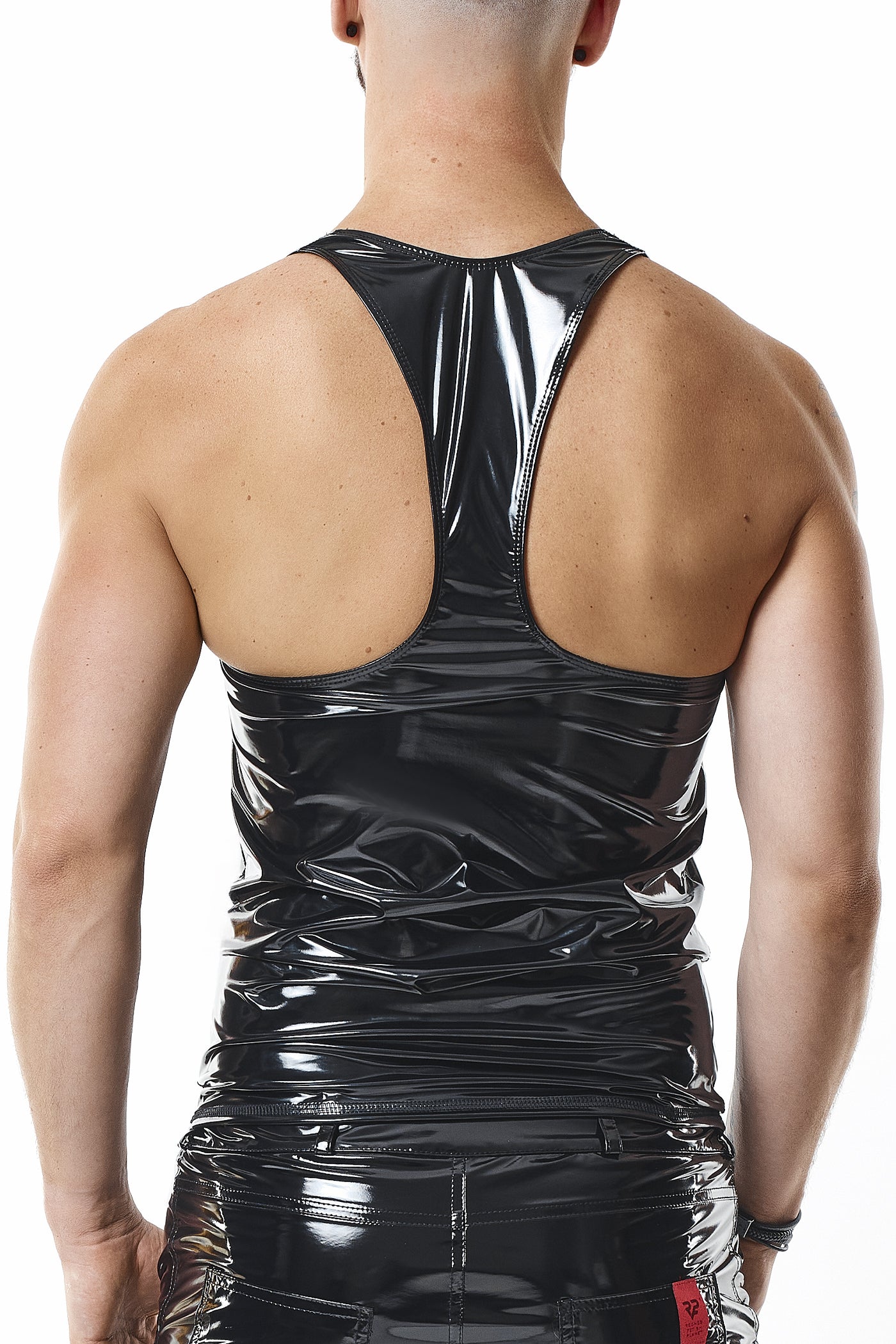 schwarzes Lack Herren Tank Top RMFreddie - 2XL-3