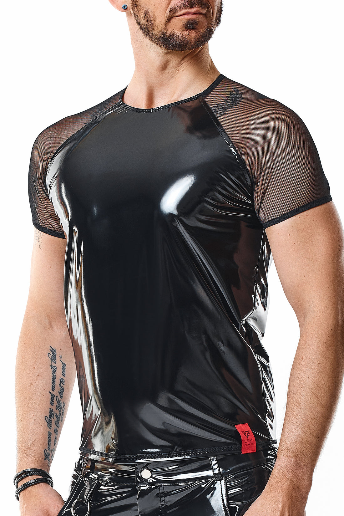 scharzes Lack Herren T-Shirt RMSanti - 2XL-2