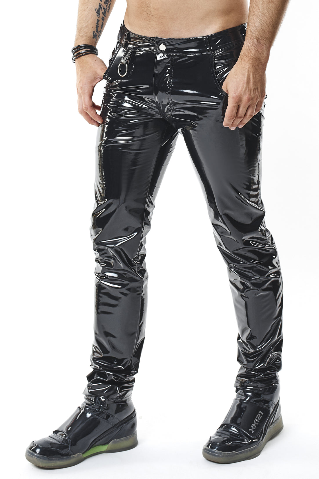 schwarze Lack Herren Hose RMPiero - 2XL-2