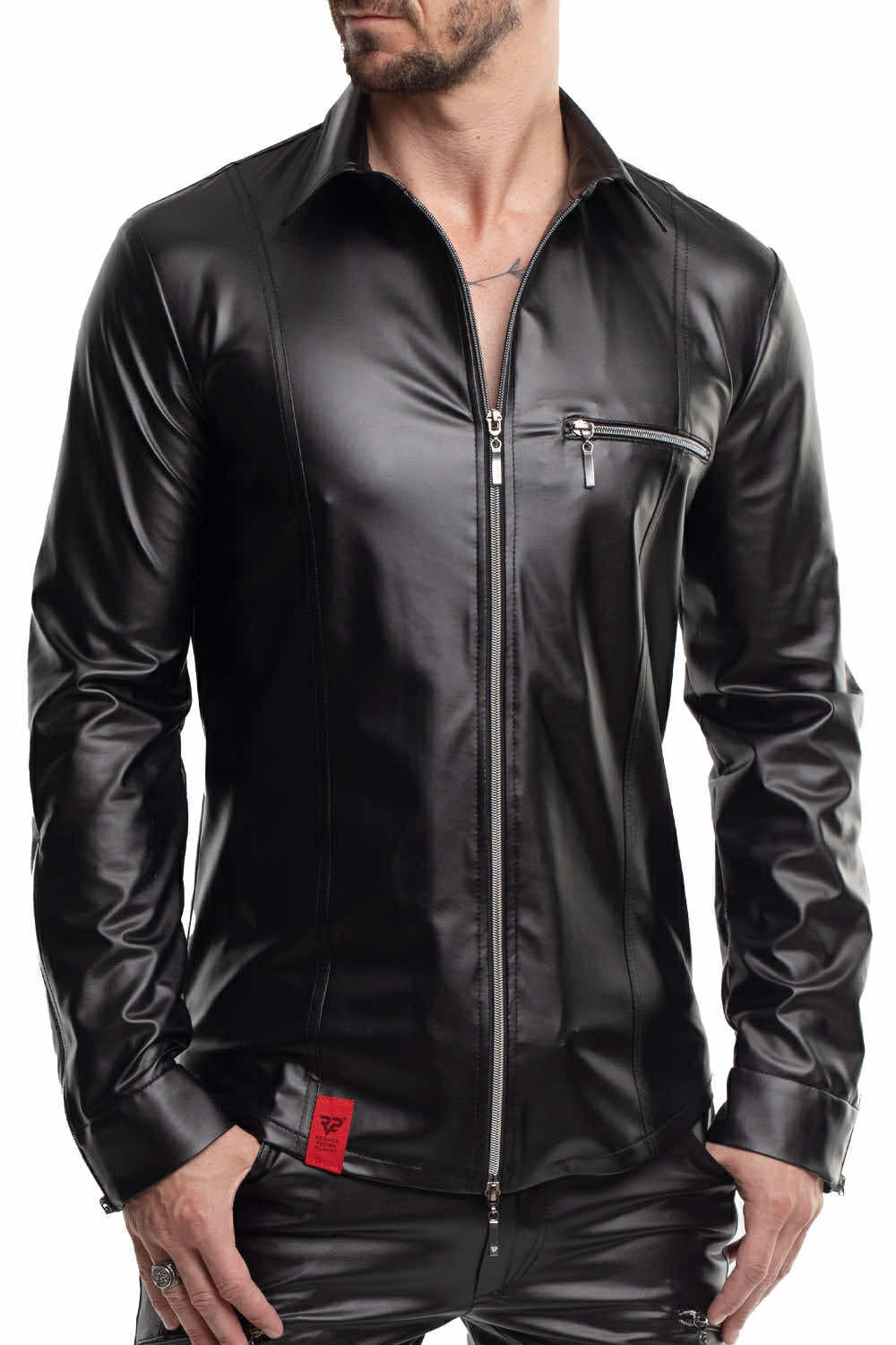 langarm Herren Shirt RMPasquale001 schwarz - 2XL-2