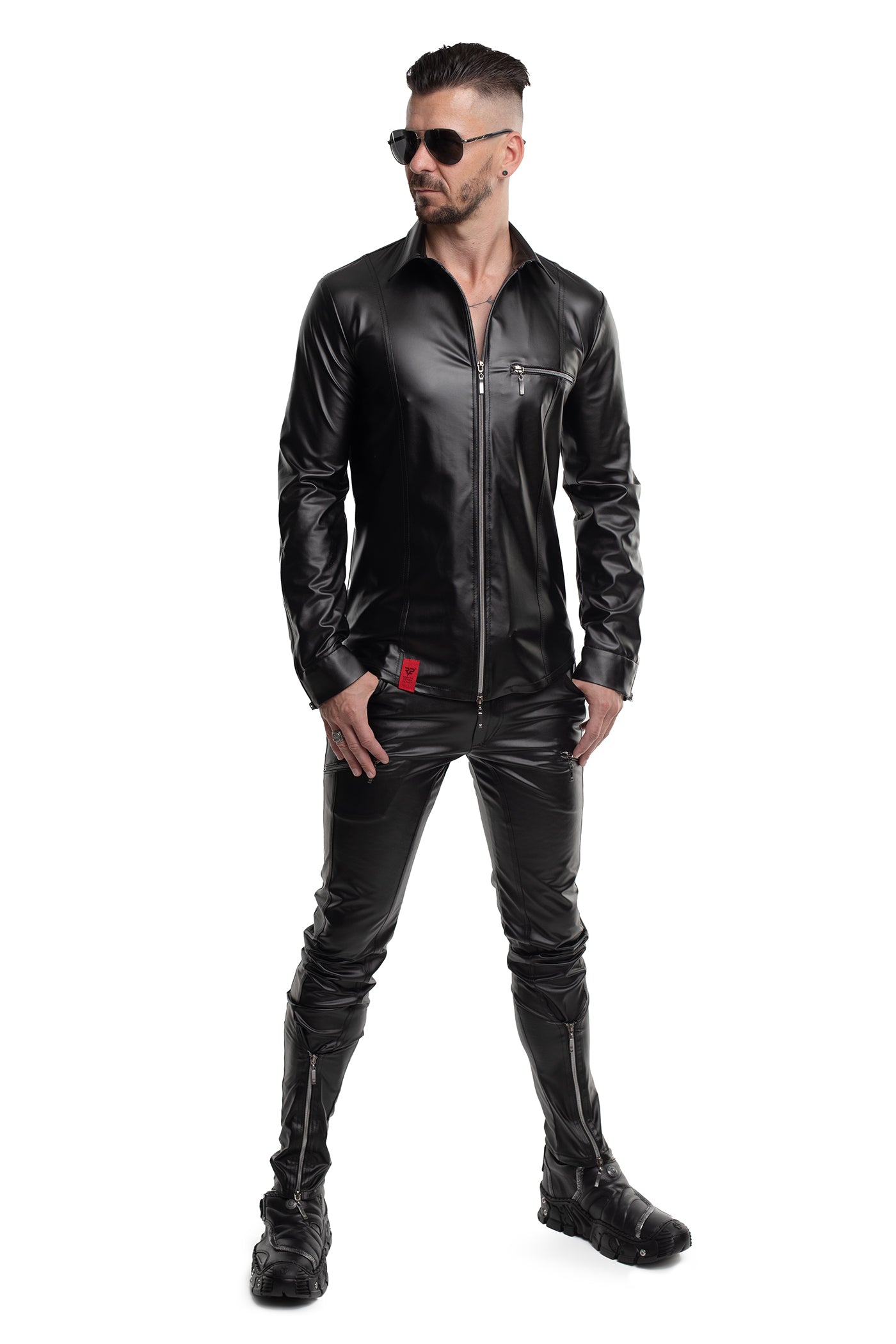 langarm Herren Shirt RMPasquale001 schwarz - 2XL-5