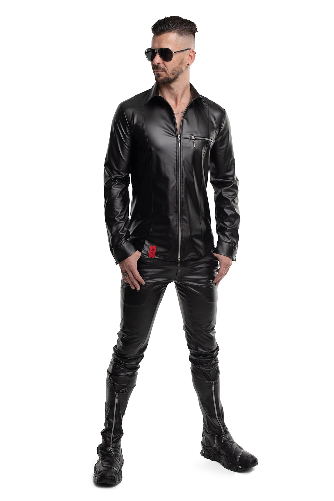langarm Herren Shirt RMPasquale001 schwarz - 2XL-5