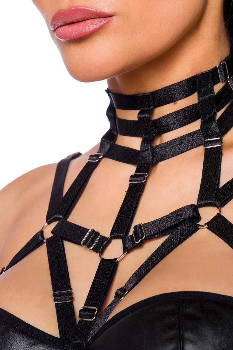 Harness-Wetlook-Set mit Rock 18263 - XL/2XL-3