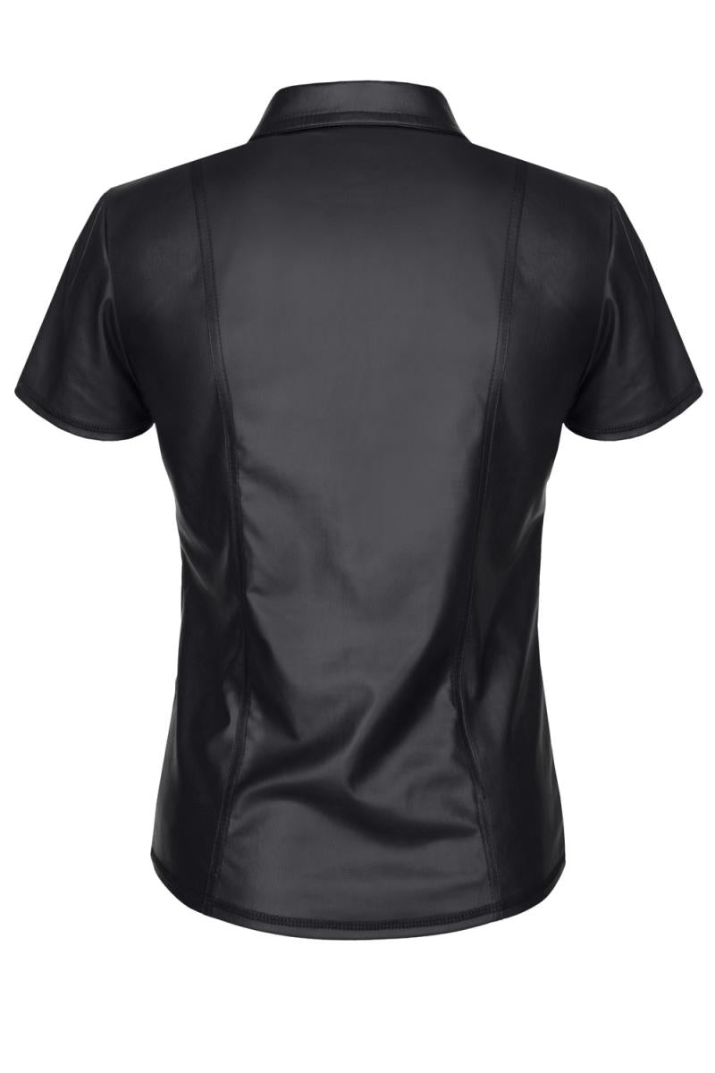 Wetlook Poloshirt mit Rückennähten – Rückansicht