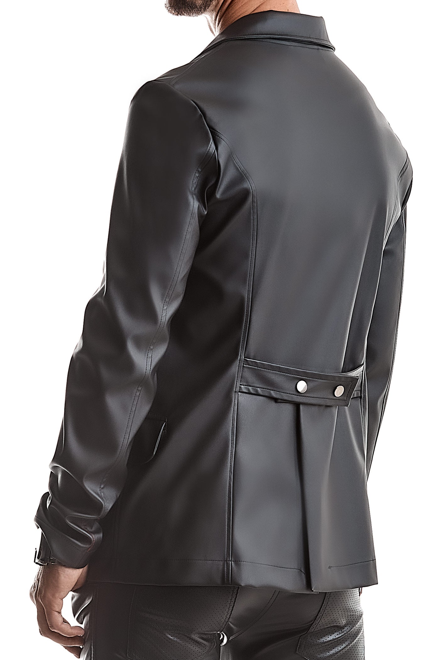 Schwarze Kunstlederjacke RMNicola001 von Regnes Fetish Planet