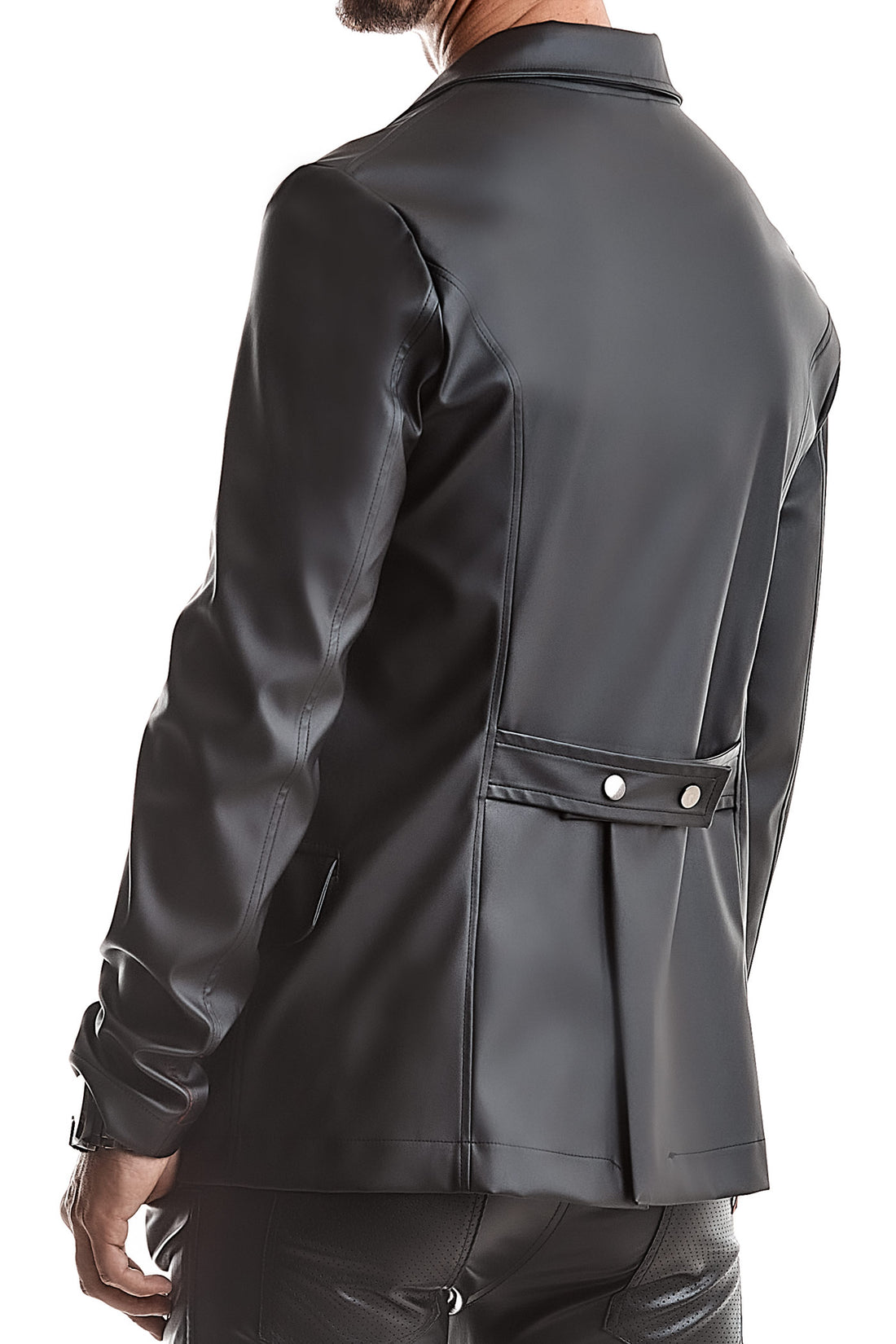 Schwarze Kunstlederjacke RMNicola001 von Regnes Fetish Planet