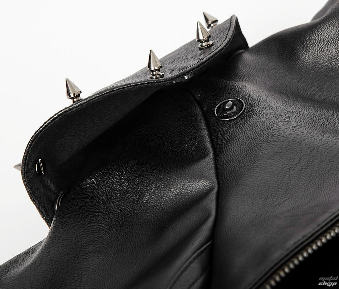 Punk Rave – Gothic Fetish Jacke „Velvet Steel“ aus veganem Leder