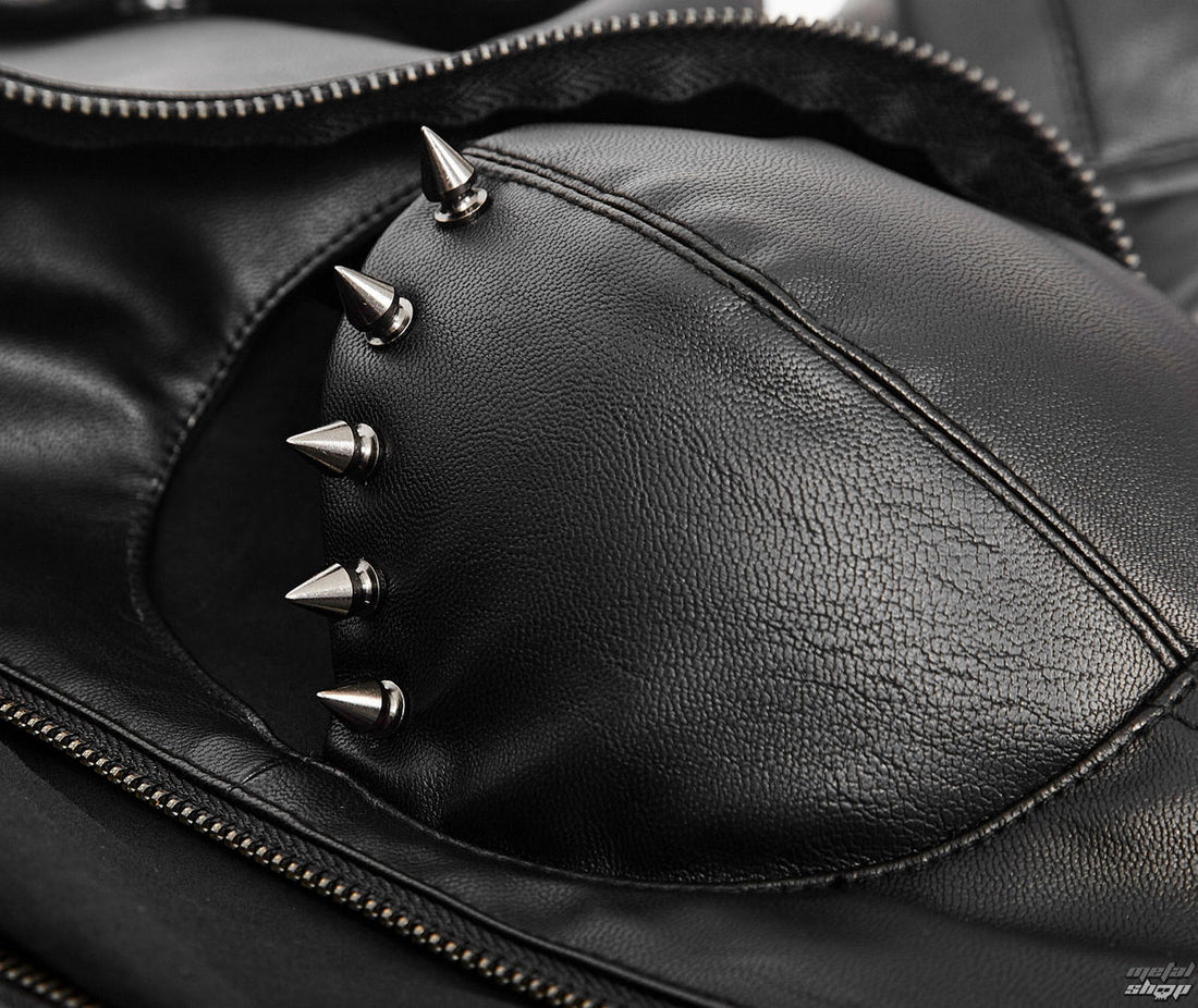 Punk Rave – Gothic Fetish Jacke „Velvet Steel“ aus veganem Leder